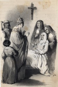 Darstellung der Heiligen Klara (Chiara) von Assisi (ca. 1192-1253), Gründerin des Ordens der Klarissen in 