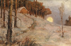 Winterwald in den Strahlen der Abendsonne, 1902