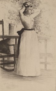 Porträt von Miss Hoe, 1889 von Julian Alden Weir