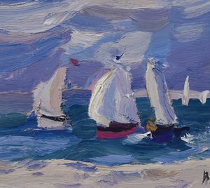 Jollenrennen im Poole Harbour von Julian Bailey