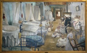 Die Krippen. Gemälde von Julie Delance Feurgard (1859-1892)