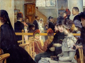 Hochzeitszeremonie in einer Kirche. 1884 Brest, Museum der Schönen Künste von Julie Delance Feurgard