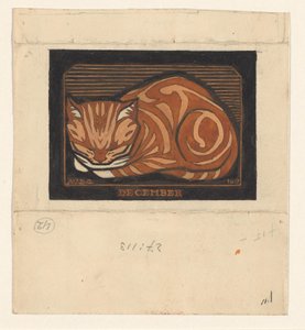 Liegende Zyperkatze von Julie de Graag (signed by artist)