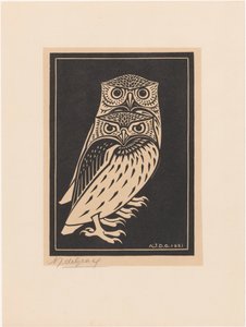 Zwei Eulen von Julie de Graag (signed by artist)