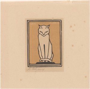 Sitzende Katze von Julie de Graag (signed by artist)
