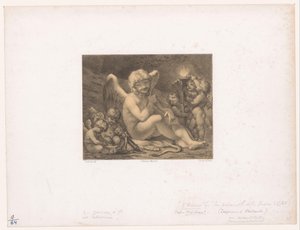 Amor und Putti schleifen ihre Pfeile von Julien Leopold Boilly