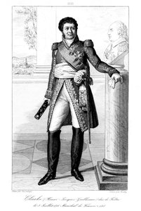 Henri Jacques-Guillaume Clarke 1765-1818, Herzog von Feltre und Marschall von Frankreich, 1839 von Julien Leopold Boilly