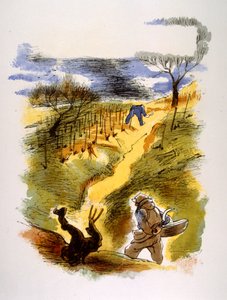Humorvolle Weinillustration 1946