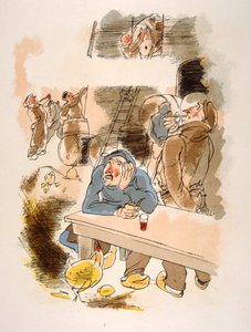 Humorvolle Weinillustration 1946