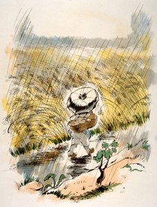 Humorvolle Wein-Illustration 1946. Illustration von Julien Pavil