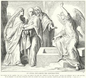 Ein Engel verkündet die Auferstehung (Stich) von Julius (after) Schnorr von Carolsfeld