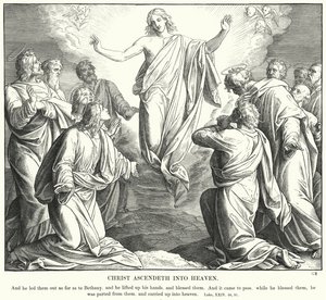 Christus fährt in den Himmel auf (Gravur) von Julius (after) Schnorr von Carolsfeld