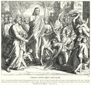 Christi Einzug in Jerusalem (Gravur) von Julius (after) Schnorr von Carolsfeld