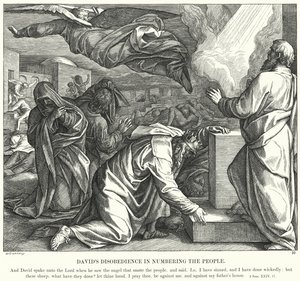 Davids Ungehorsam beim Zählen des Volkes von Julius (after) Schnorr von Carolsfeld