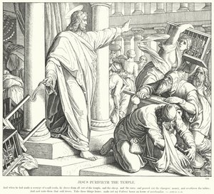 Jesus reinigt den Tempel von Julius (after) Schnorr von Carolsfeld