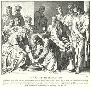 Jesus wäscht die Füße seiner Jünger (Stich)