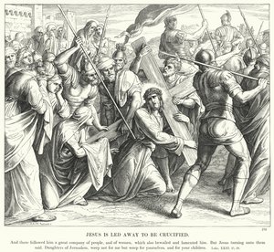 Jesus wird zur Kreuzigung geführt von Julius (after) Schnorr von Carolsfeld