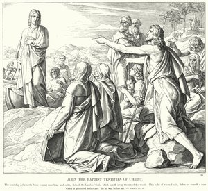 Johannes der Täufer bezeugt Christus von Julius (after) Schnorr von Carolsfeld