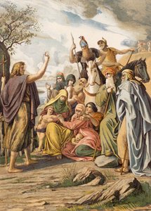 Johannes der Täufer predigt in der Wüste von Julius (after) Schnorr von Carolsfeld