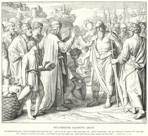 Melchisedek segnet Abram (Stich) von Julius (after) Schnorr von Carolsfeld