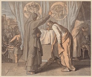 Nathan und David, 2. Samuel, XII, 7 von Julius (after) Schnorr von Carolsfeld