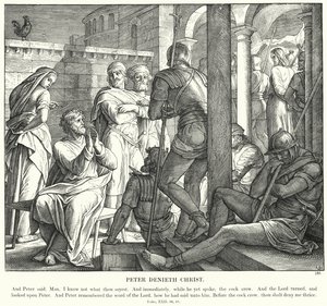 Petrus verleugnet Christus (Gravur) von Julius (after) Schnorr von Carolsfeld