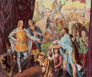 Rudolf von Habsburg erhält die Nachricht von seiner Wahl zum deutschen König