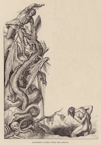 Siegfrieds Kampf mit dem Drachen von Julius (after) Schnorr von Carolsfeld