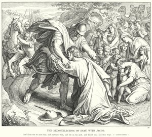 Die Versöhnung von Esau mit Jakob (Stich)