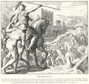 Die Belagerung von Ai (Gravur) von Julius (after) Schnorr von Carolsfeld