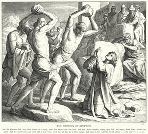 Die Steinigung des Stephanus von Julius (after) Schnorr von Carolsfeld