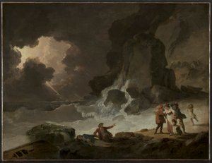Ein Sturm hinter der Isle of Wight von Julius Caesar Ibbetson