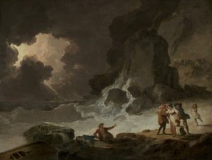 Ein Sturm hinter der Isle of Wight, 1790er Jahre