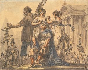 Die Bildung der Bürgerkrone von Julius Caesar Ibbetson