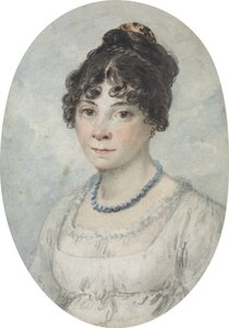 Porträt einer Dame, genannt Bella Ibbetson, die zweite Frau des Künstlers von Julius Caesar Ibbetson