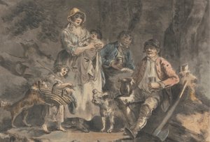 Holzfäller und seine Familie