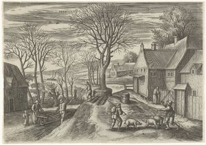 Februar Febrvarivs (Titel auf Objekt) Die zwölf Monate (Serientitel) von Julius Goltzius