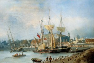 Die Einfahrt des Hafens von Dieppe