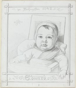 Eduard, der kleine Sohn des Künstlers von Julius Hubner