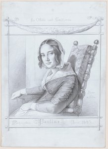 Pauline, die Frau des Künstlers von Julius Hubner