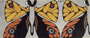 Frau Schmetterling (optische Täuschung) - stilisierte Zeichnung von Klinger, in „Die Frau in der modernen Dekoration“, ca. 1920 von Julius Klinger