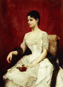Purpurrote Rosen und Spitze, 1887