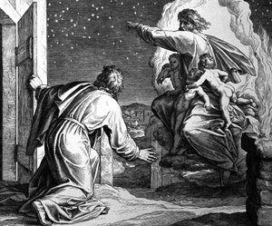 Abraham erhält Gottes Befehl, Harran zu verlassen von Julius Schnorr von Carolsfeld