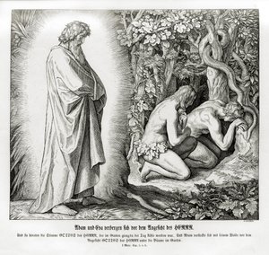 Adam und Eva verbergen ihre Nacktheit, Genesis