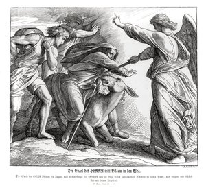 Bileam trifft den Engel des Herrn, Numeri von Julius Schnorr von Carolsfeld