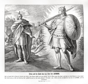 Der Anführer des Heeres des Herrn vor Jericho, Josua von Julius Schnorr von Carolsfeld