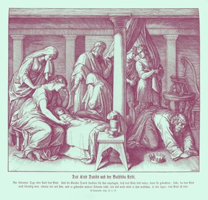 David und Bathsebas Kind stirbt, 2. Samuel von Julius Schnorr von Carolsfeld