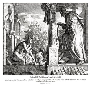 David sieht Bathseba auf dem Dach, 2. Samuel