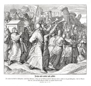 Der Fall von Jericho, Josua von Julius Schnorr von Carolsfeld