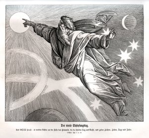 Vierter Tag der Schöpfung, Genesis von Julius Schnorr von Carolsfeld